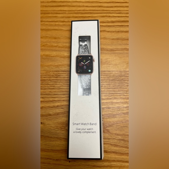 Smart Watch Band Black and Silver Glitter NRE OPEN BOX - Picture 1 of 6